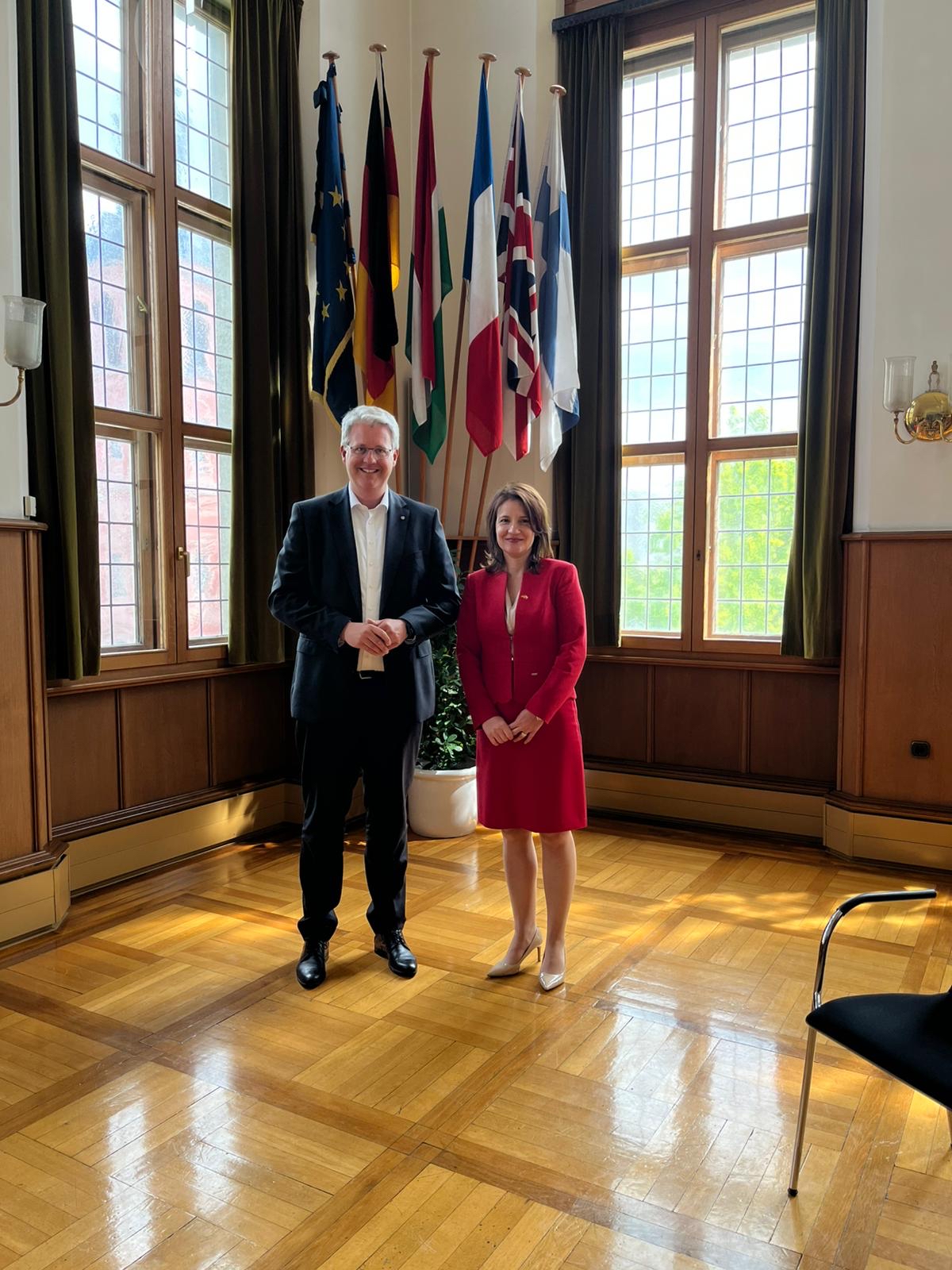 Treffen mit dem Oberbürgermeister von Rüsselsheim am Main, Patrick Burghardt 